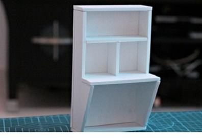 Hướng dẫn làm mô hình bàn học- bộ ghế sofa từ giấy